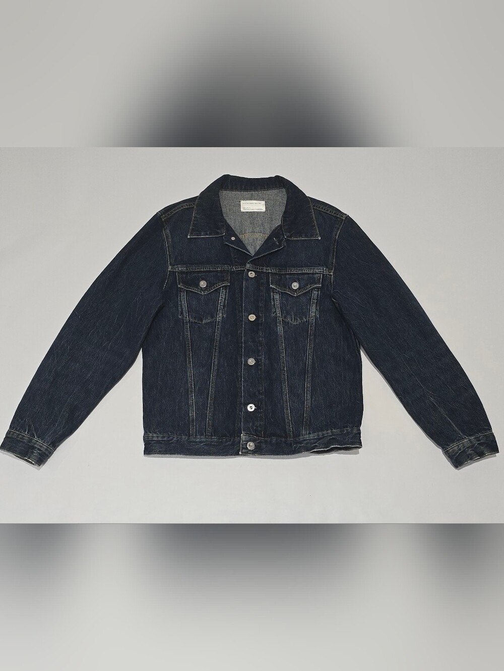 ZARA ORIGINS Denim Trucker Jacket Dark Wash Women's L/XL Oversized Heavyweight